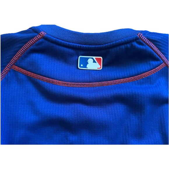 Majestic Texas Rangers Men’s M Thermal Sweater Shirt MLB Baseball Blue Sports - Picture 11 of 13